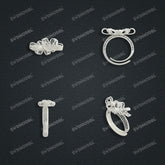 Jewelry set Filigree Ring White Wax Casting Resin 3D Printing Service HML-05-R