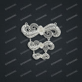 Jewelry set Filigree Necklace White Wax Casting Resin 3D Printing Service HML-06-N