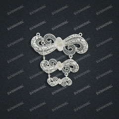 Jewelry set Filigree Necklace White Wax Casting Resin 3D Printing Service HML-06-N