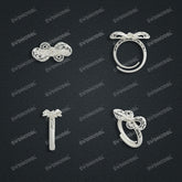 Jewelry set Filigree Ring White Wax Casting Resin 3D Printing Service HML-06-R