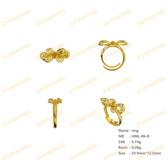 Jewelry set Filigree Ring White Wax Casting Resin 3D Printing Service HML-06-R