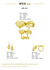 Jewelry set Filigree Set White Wax Casting Resin 3D Printing Service HML-06