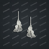 Jewelry set Filigree Earrings White Wax Casting Resin 3D Printing Service HML-08-E