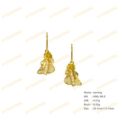 Jewelry set Filigree Earrings White Wax Casting Resin 3D Printing Service HML-08-E