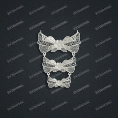 Jewelry set Filigree Necklace White Wax Casting Resin 3D Printing Service HML-08-N