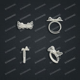 Jewelry set Filigree Ring White Wax Casting Resin 3D Printing Service HML-08-R