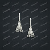 Jewelry set Filigree Earrings White Wax Casting Resin 3D Printing Service HML-09-E