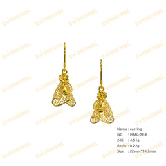 Jewelry set Filigree Earrings White Wax Casting Resin 3D Printing Service HML-09-E