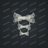 Jewelry set Filigree Necklace White Wax Casting Resin 3D Printing Service HML-09-N