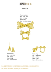 Jewelry set Filigree Set White Wax Casting Resin 3D Printing Service HML-09