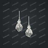 Jewelry set Filigree Earrings White Wax Casting Resin 3D Printing Service HML-10-E