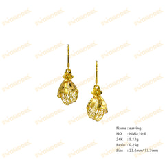 Jewelry set Filigree Earrings White Wax Casting Resin 3D Printing Service HML-10-E