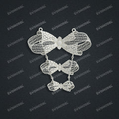 Jewelry set Filigree Necklace White Wax Casting Resin 3D Printing Service HML-10-N