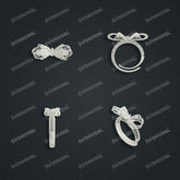 Jewelry set Filigree Ring White Wax Casting Resin 3D Printing Service HML-10-R