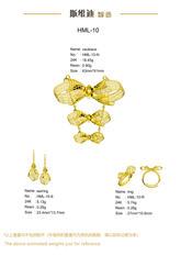 Jewelry set Filigree Set White Wax Casting Resin 3D Printing Service HML-10