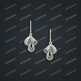 Jewelry set Filigree Earrings White Wax Casting Resin 3D Printing Service HNM-02-E