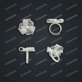 Jewelry set Filigree Ring White Wax Casting Resin 3D Printing Service HNM-03-R