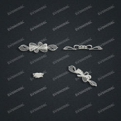 Jewelry set Filigree Bracelet White Wax Casting Resin 3D Printing Service FNM-04-B