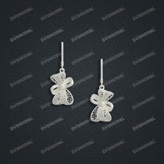 Jewelry set Filigree Earrings White Wax Casting Resin 3D Printing Service HNM-04-E