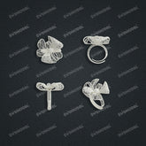 Jewelry set Filigree Ring White Wax Casting Resin 3D Printing Service HNM-04-R