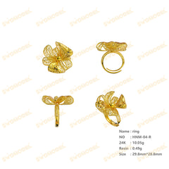 Jewelry set Filigree Ring White Wax Casting Resin 3D Printing Service HNM-04-R