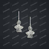 Jewelry set Filigree Earrings White Wax Casting Resin 3D Printing Service HNM-06-E