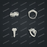 Jewelry set Filigree Ring White Wax Casting Resin 3D Printing Service HNM-06-R