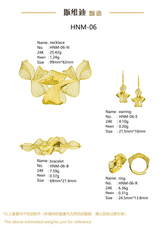 Jewelry set Filigree Set White Wax Casting Resin 3D Printing Service HNM-06