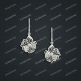 Jewelry set Filigree Earrings White Wax Casting Resin 3D Printing Service HNM-07-E