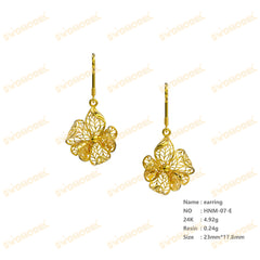 Jewelry set Filigree Earrings White Wax Casting Resin 3D Printing Service HNM-07-E
