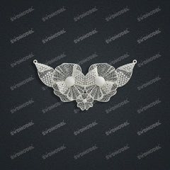 Jewelry set Filigree Necklace White Wax Casting Resin 3D Printing Service HNM-07-N