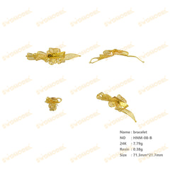 Jewelry set Filigree Bracelet White Wax Casting Resin 3D Printing Service FNM-08-B