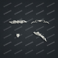 Jewelry set Filigree Set White Wax Casting Resin 3D Printing Service HNM-09