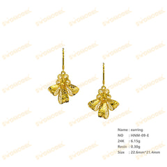 Jewelry set Filigree Earrings White Wax Casting Resin 3D Printing Service HNM-09-E
