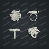 Jewelry set Filigree Ring White Wax Casting Resin 3D Printing Service HNM-09-R