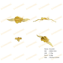 Jewelry set Filigree Bracelet White Wax Casting Resin 3D Printing Service FNM-10-B