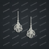 Jewelry set Filigree Earrings White Wax Casting Resin 3D Printing Service HNM-10-E
