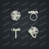 Jewelry set Filigree Ring White Wax Casting Resin 3D Printing Service HNM-11-R