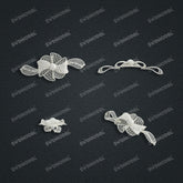 Jewelry set Filigree Bracelet White Wax Casting Resin 3D Printing Service FNM-12-B