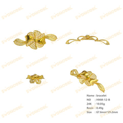 Jewelry set Filigree Bracelet White Wax Casting Resin 3D Printing Service FNM-12-B