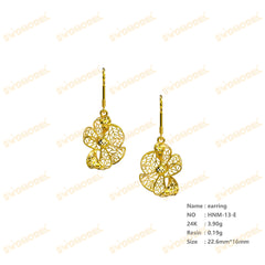 Jewelry set Filigree Earrings White Wax Casting Resin 3D Printing Service HNM-13-E