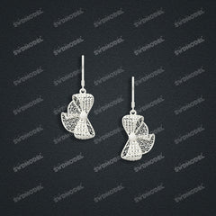 Jewelry set Filigree Earrings White Wax Casting Resin 3D Printing Service HNM-14-E