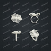 Jewelry set Filigree Ring White Wax Casting Resin 3D Printing Service HNM-14-R