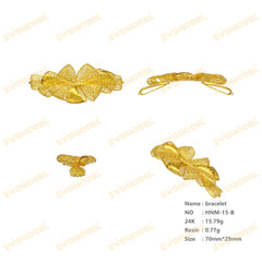 Jewelry set Filigree Bracelet White Wax Casting Resin 3D Printing Service FNM-15-B
