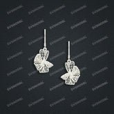 Jewelry set Filigree Earrings White Wax Casting Resin 3D Printing Service HNM-15-E