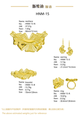 Jewelry set Filigree Set White Wax Casting Resin 3D Printing Service HNM-15