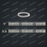 Miami Cuban Chain Casting White Wax 3D Printing Service SWDB-079-W9-06(P)
