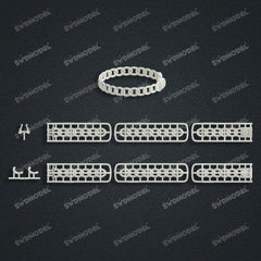 Miami Cuban Chain Casting White Wax 3D Printing Service SWDB-079-W9-06(P)