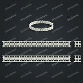 Miami Cuban Chain Casting White Wax 3D Printing Service SWDB-080-W8-06