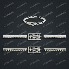 Miami Cuban Chain Casting White Wax 3D Printing Service SWDB-086-W12-08